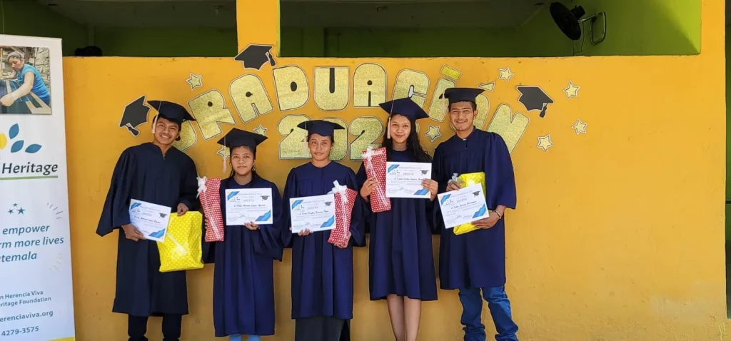 Scholarship students in Guatemala